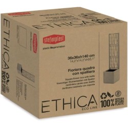 STEFANPLAST Bac a fleur/Jardiniere - ETHICA - Graphite - Carré avec t