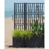 STEFANPLAST Bac a fleur/Jardiniere - ETHICA - Graphite - Carré avec t