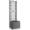 STEFANPLAST Bac a fleur NATURAL DELUXE - Carre avec treillis - Stone g
