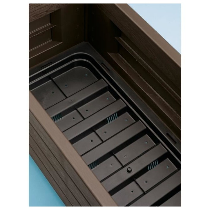 STEFANPLAST bac a fleur/Jardiniere avec treillis - ITALIA FLOWER BOX - Finition effet bois - 100x43xH142 cm - 80 L - Moka STEFANPLAST bac a fleur/Jardiniere avec treillis - ITALIA FLOWER BOX - Finition effet bois - 100x43xH142 cm - 80 L - Moka