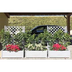 STEFANPLAST Bac a fleur/Jardiniere ITALIA rectangulaire avec treillis