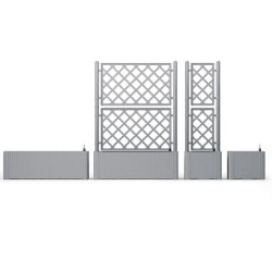 STEFANPLAST Bac a fleur/Jardiniere ITALIA rectangulaire avec treillis