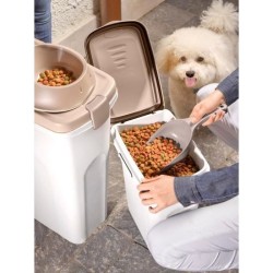 KERBL - Conteneur - Petfood - Brun/blanc - 15l