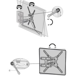 Réglage extensible. Mount Slim pour la télévision - Stell - SHO 760