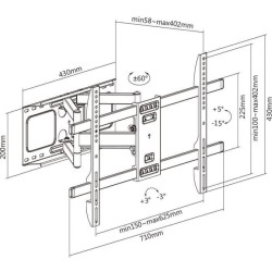 Support mobile pour téléviseur 37 - 80 - Stell - SHO 5630