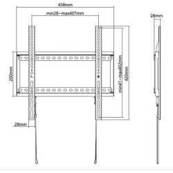 Support TV fixe - SLIM - Stell - SHO 5200