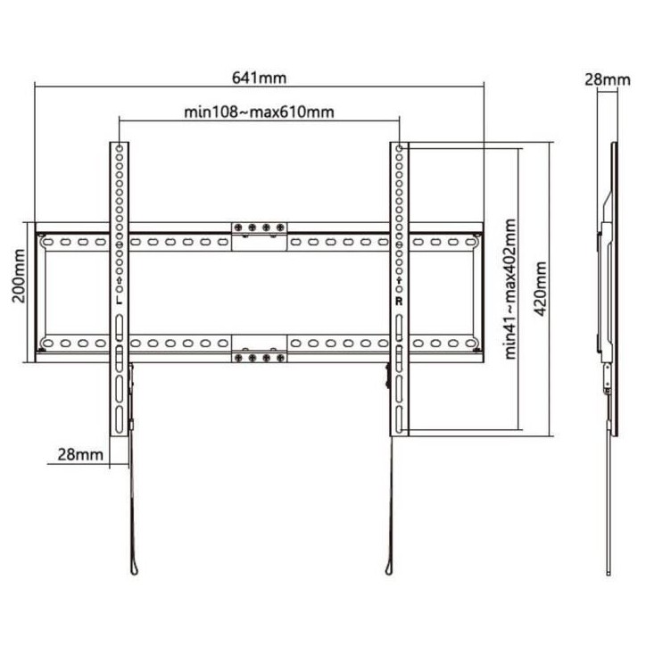 Support TV fixe - SLIM - Stell - SHO 5210 Support TV fixe - SLIM - Stell - SHO 5210