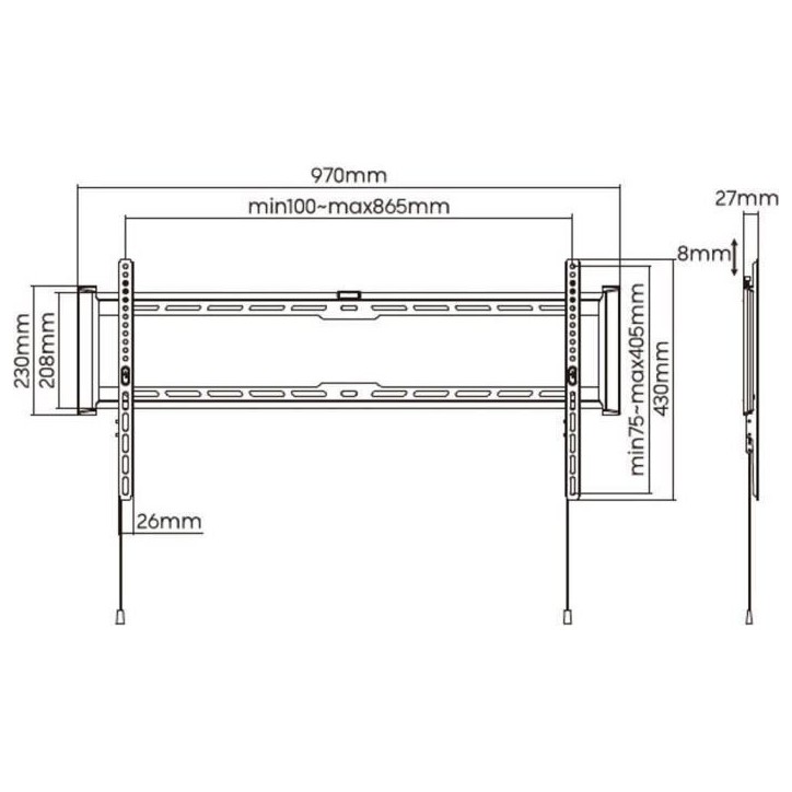 Support TV fixe - SLIM - Stell - SHO 7210 Support TV fixe - SLIM - Stell - SHO 7210