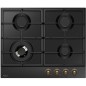 Table de cuisson a gaz - AMICA - 4 foyers - 9,9 x 59 x 52 - PGA6101ApCb RETRO - Noir Table de cuisson a gaz - AMICA - 4 foyers - 9,9 x 59 x 52 - PGA6101ApCb RETRO - Noir