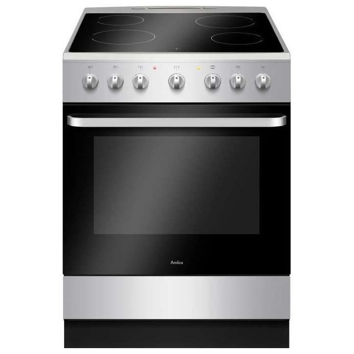 AMICA ACV6003S Cuisiniere Vitroceramique 60X60 Cm Silver AMICA ACV6003S Cuisiniere Vitroceramique 60X60 Cm Silver