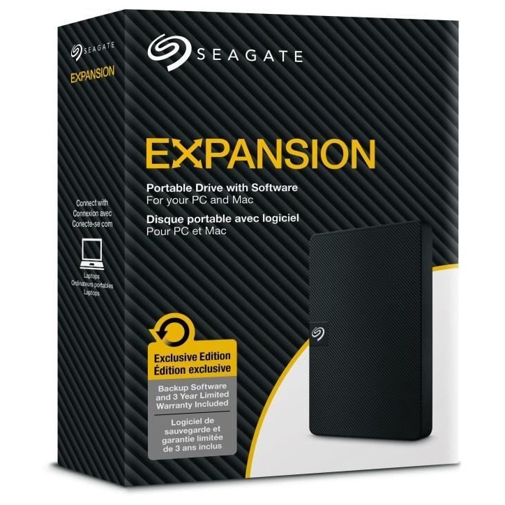 Disque dur externe Seagate 4TB Expansion Portable USB3.0 + Recuperation des donnees offerte