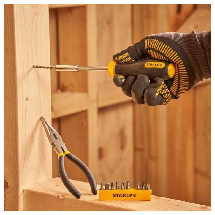 Coffret d'outils - STANLEY - STMT0-74101 - 38 pieces - Métal - Noir Coffret d'outils - STANLEY - STMT0-74101 - 38 pieces - Métal - Noir