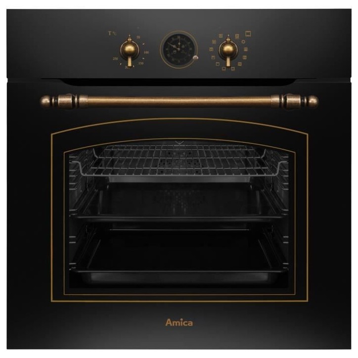 Four multifonction - Catalyse - AMICA - ED17319B RETRO - Noir - 59,5 x 59,5 x 57 cm