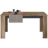 Table a manger extensible - STEIN - Rectangulaire - Chene et steam Bla