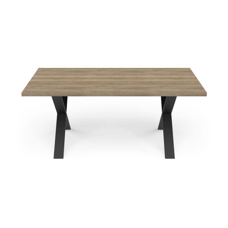 Table - STOUT - Rectangulaire - Décor mélamine halifax - Pied en X n Table - STOUT - Rectangulaire - Décor mélamine halifax - Pied en X n
