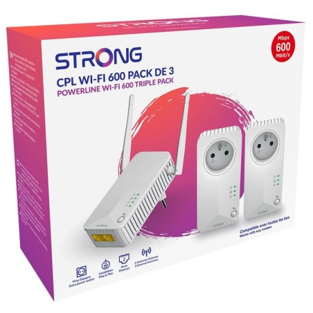 Kit CPL - STRONG - Powerline Wi-Fi 600 Triple Pack - Point d'Acces 300