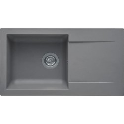 STRADOUR Evier a encastrer EINNA, en SMC GRIS BETON - 16, 1 bac, dim.