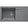STRADOUR Evier a encastrer EINNA, en SMC GRIS BETON - 16, 1 bac, dim.