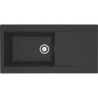 Evier a encastrer en résine 1000 x 500 mm 1 grande cuve - Noir - STRA