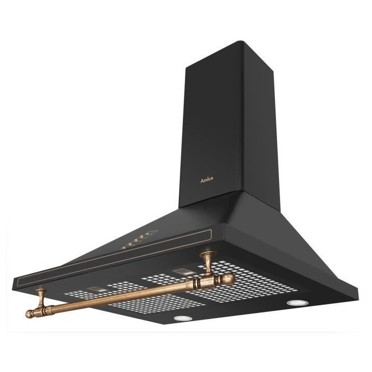 Hotte retro décorative murale - AMICA - OKC6212RA - 76/104 x 60 x 50 cm - Noir Hotte retro décorative murale - AMICA - OKC6212RA - 76/104 x 60 x 50 cm - Noir