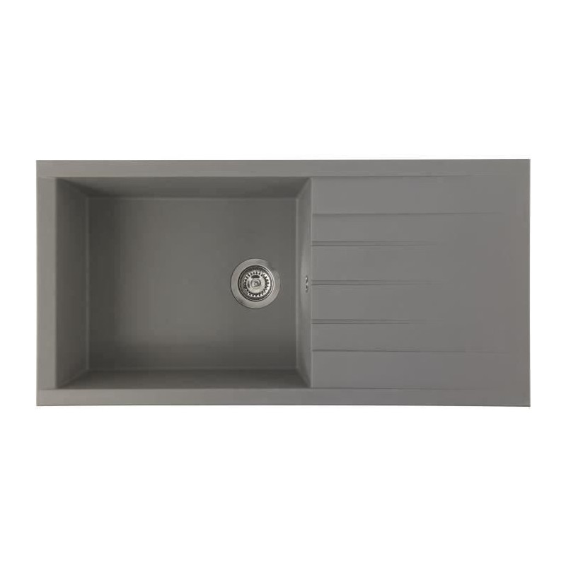 STRADOUR Evier a encastrer CUBE, en SMC GRIS BETON - 16, 1 bac, dim. 1 STRADOUR Evier a encastrer CUBE, en SMC GRIS BETON - 16, 1 bac, dim. 1