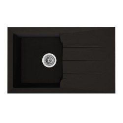 Evier - Résine BMC - Noir - A encastrer - STRADOUR - Alineo 1C - 81 x