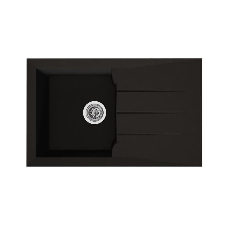 Evier - Résine BMC - Noir - A encastrer - STRADOUR - Alineo 1C - 81 x Evier - Résine BMC - Noir - A encastrer - STRADOUR - Alineo 1C - 81 x