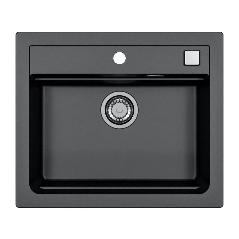 Evier a encastrer - Granit - Noir - 1 bac - 59 x 50 cm - ATROX - STRAD Evier a encastrer - Granit - Noir - 1 bac - 59 x 50 cm - ATROX - STRAD