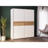 Armoire de chambre - SAGITTA - Blanc mat - 2 portes coulissantes - 170