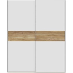 Armoire de chambre - SAGITTA - Blanc mat - 2 portes coulissantes - 170