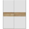 Armoire de chambre - SAGITTA - Blanc mat - 2 portes coulissantes - 170
