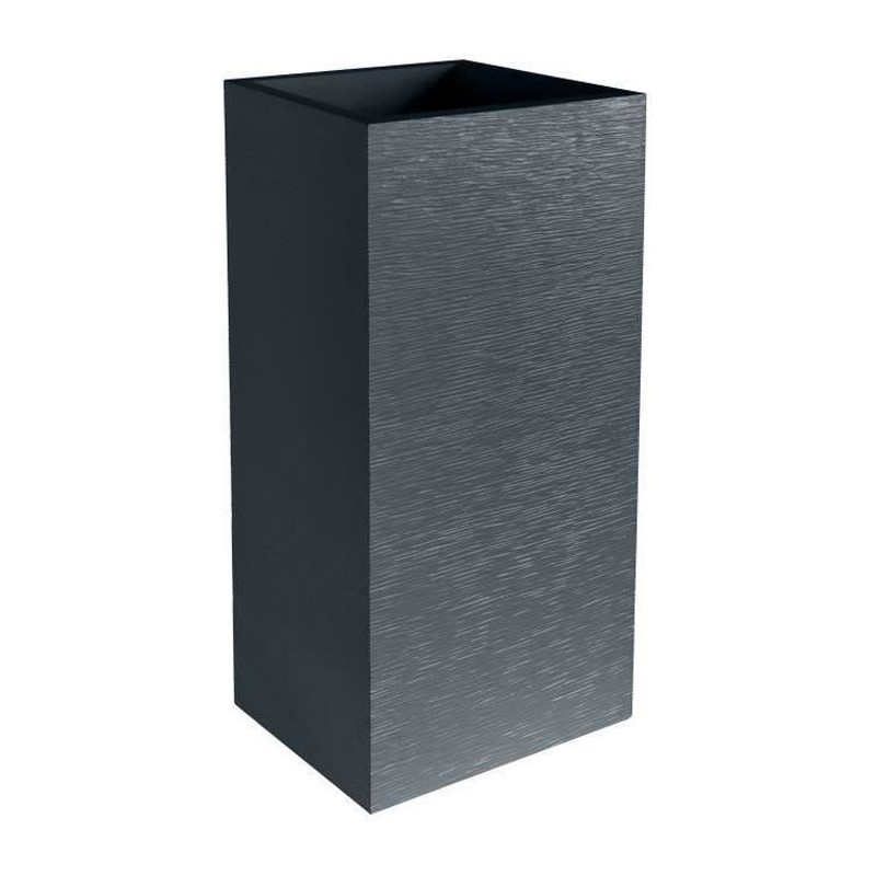 Bac a fleurs Carré Haut 40 cm - EDA - Graphit - 31 L - 39,5 x 39,5 x