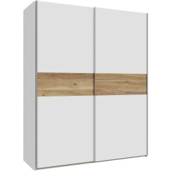 Armoire de chambre - SAGITTA - Blanc mat - 2 portes coulissantes - 170
