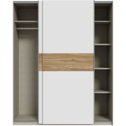 Armoire de chambre - SAGITTA - Blanc mat - 2 portes coulissantes - 170
