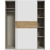 Armoire de chambre - SAGITTA - Blanc mat - 2 portes coulissantes - 170