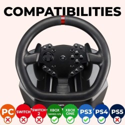 Volant de course - SUPERDRIVE - GS950-X - 900° - Levier de vitesse ma