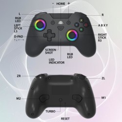 Manette sans fil - SUBSONIC - Switch 2 / Switch - LEDs programmables -