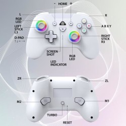 Manette sans fil - SUBSONIC - Switch 2 / Switch - LEDs programmables -