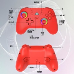 Manette sans fil - SUBSONIC - Switch 2 / Switch - LEDs programmables -