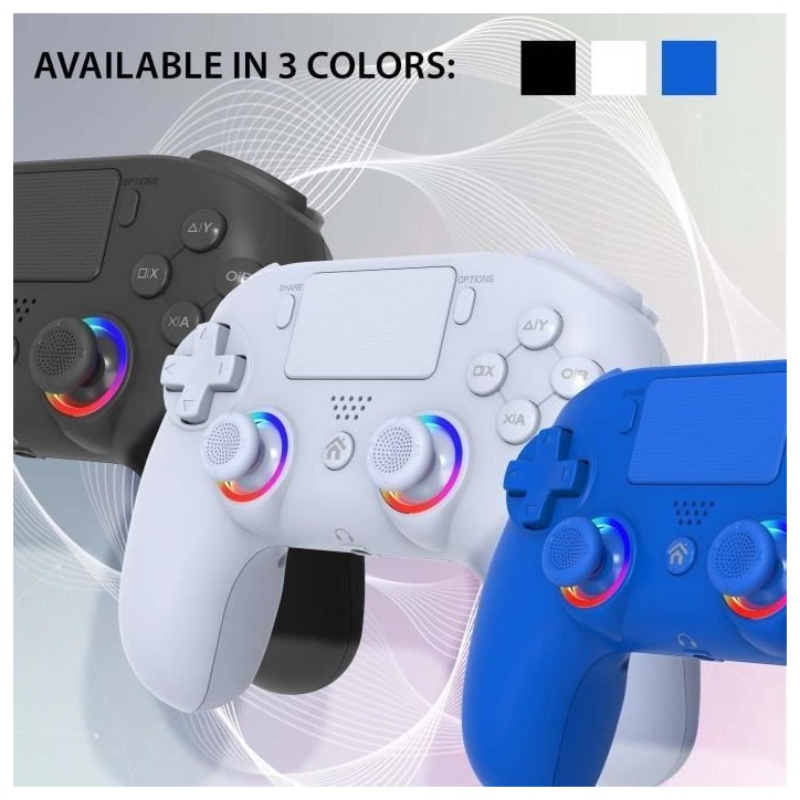 Manette sans fil - SUBSONIC - PS4 - LED - Vibrations - Prise casque - Noir Manette sans fil - SUBSONIC - PS4 - LED - Vibrations - Prise casque - Noir