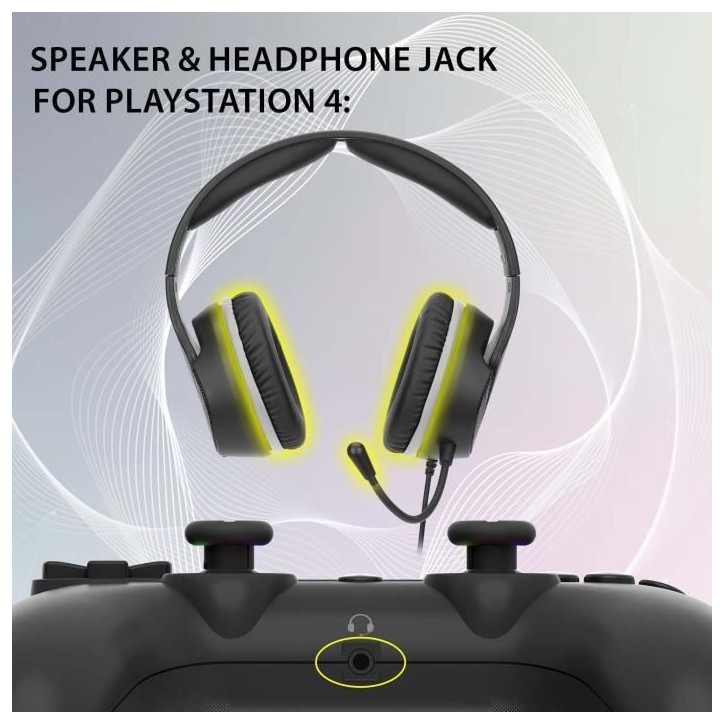 Manette sans fil - SUBSONIC - PS4 - LED - Vibrations - Prise casque - Noir Manette sans fil - SUBSONIC - PS4 - LED - Vibrations - Prise casque - Noir