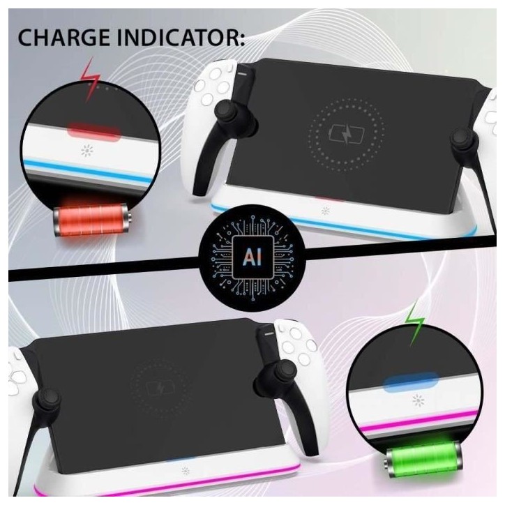 Station de recharge - SUBSONIC - Chargeur PS Portal a LED - Support avec LED RVB - Accessoire PS Portal Station de recharge - SUBSONIC - Chargeur PS Portal a LED - Support avec LED RVB - Accessoire PS Portal