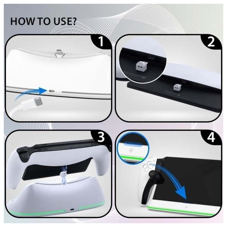 Station de recharge - SUBSONIC - Chargeur PS Portal a LED - Support avec LED RVB - Accessoire PS Portal Station de recharge - SUBSONIC - Chargeur PS Portal a LED - Support avec LED RVB - Accessoire PS Portal