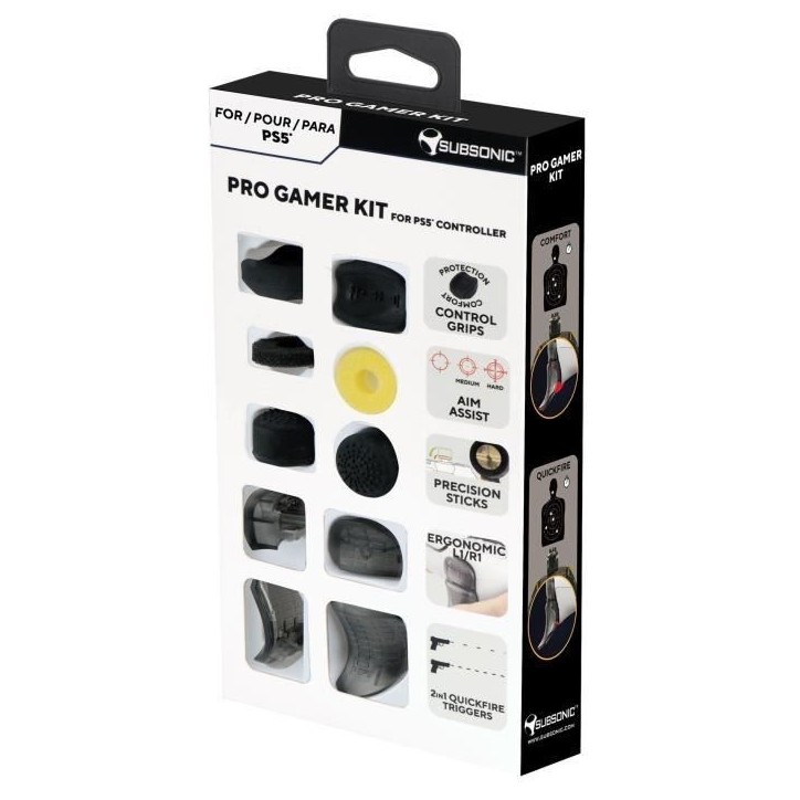 Kit de customisation manette - SUBSONIC - Pro Gamer Pack - Accessoires e-sports - Pour manette PS5 Kit de customisation manette - SUBSONIC - Pro Gamer Pack - Accessoires e-sports - Pour manette PS5