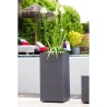 Bac a fleurs Carré Haut 40 cm - EDA - Graphit - 31 L - 39,5 x 39,5 x