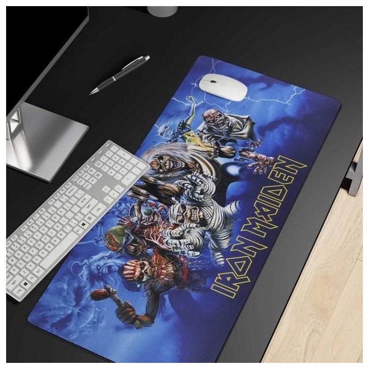 Tapis de souris XXL - SUBSONIC - Iron Maiden - 90 cm x 40 cm - Tapis de bureau gaming - Licence officielle Tapis de souris XXL - SUBSONIC - Iron Maiden - 90 cm x 40 cm - Tapis de bureau gaming - Licence officielle