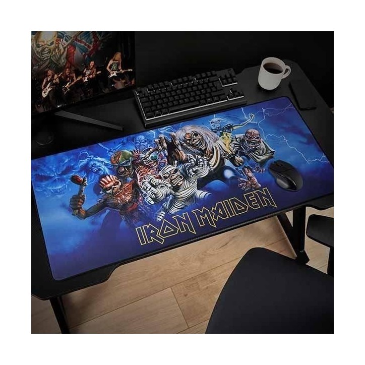 Tapis de souris XXL - SUBSONIC - Iron Maiden - 90 cm x 40 cm - Tapis de bureau gaming - Licence officielle Tapis de souris XXL - SUBSONIC - Iron Maiden - 90 cm x 40 cm - Tapis de bureau gaming - Licence officielle