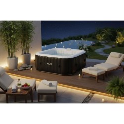 Spa gonflable SUNSPA - AC02 - 185 x 65 cm - 6 places - Carré (Livré