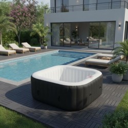 Spa gonflable SUNSPA - AC02 - 185 x 65 cm - 6 places - Carré (Livré