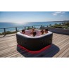 Spa gonflable avec bandeau LED SUNSPA - AC02-LED - 185 x 65 cm - 6 pla